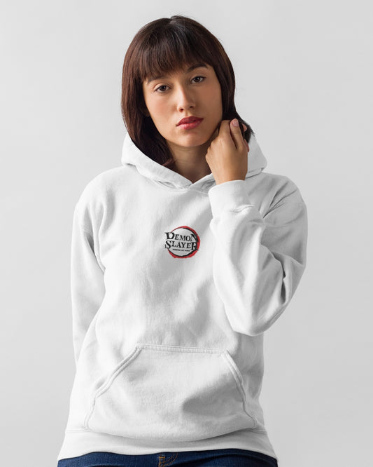 Buzo Oversize Dama Blanco Demon Slayer Nezuko Manos